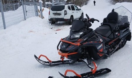 В Онежском округе снегоход врезался в стоящий автомобиль: водитель погиб на месте