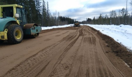 В Коношском районе продолжается ремонт трассы Коноша – Вожега