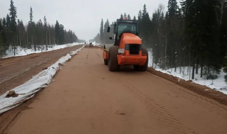 Продолжается капитальный ремонт участка дороги Архангельск – Онега