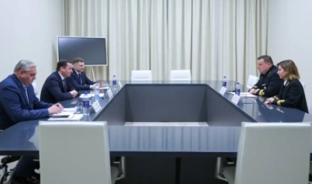 Александр Цыбульский встретился с ректором ГУМРФ имени адмирала С.О. Макарова Сергеем Соколовым 