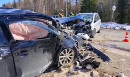 Первый майский день начался в Архангельской области с «лобового» ДТП на трассе М8