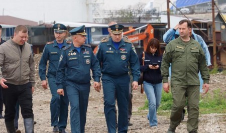 Глава МЧС России Александр Куренков проконтролировал ход ликвидации ЧС в Туапсе