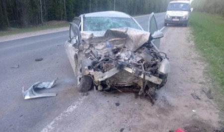 Ночная авария в Архангельской области отправила в больницу двух человек и ребенка