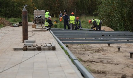 В Коряжме создают новое общественное пространство на городской набережной