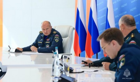 Главе МЧС России Александру Куренкову доложили об оперативной обстановке с паводками и природными пожарами